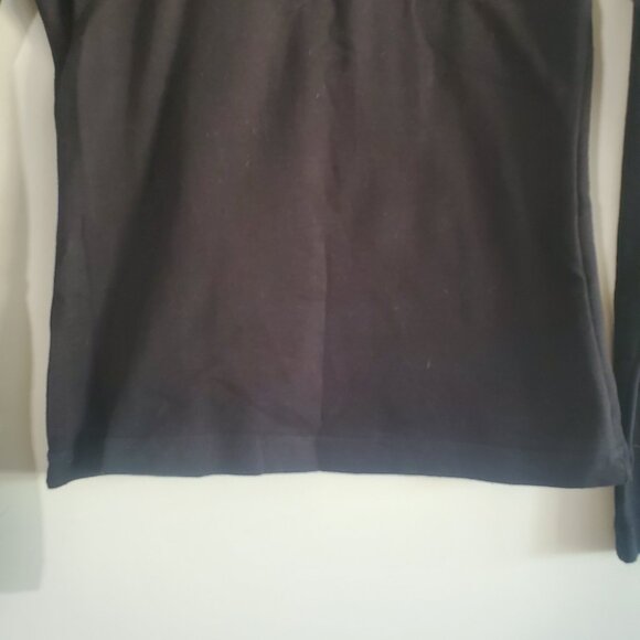 Harley Davidson Women's Baby Tee Small Black Long Sleeve Biker Grunge Alt - Picture 3 of 8